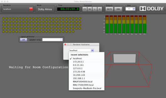 Checking on Dolby Atmos Monitor